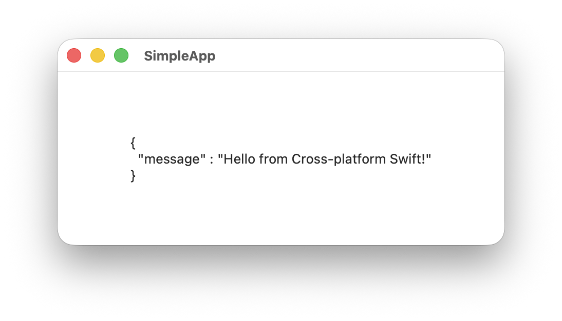 The SwiftUI app